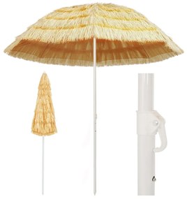 Umbrela de plaja, natural, 240 cm, stil hawaiian 240 cm