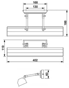 Aplică pentru tablouri Elstead CHAWTON-PLM-PB CHAWTON 2xE14/40W/230V auriu
