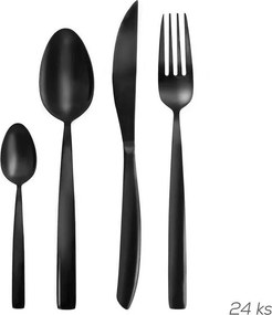 Orion Tacâmuri inox BLACK LUXURE, 24 piese