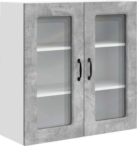 vidaXL Dulap de bucătărie Kalmar Gri din beton 80 x 31 x 80 cm