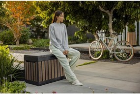 Cutie de depozitare pentru grădină maro închis din plastic Deco – Keter