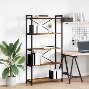vidaXL Bibliotecă Lemn vechi 80 x 30 x 153 cm Lemn și oțel