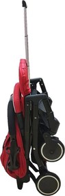 Carucior sport ultracompact pentru copii NOVOKIDS™ Baby C Trolley, Transformabil in troller, Spatar reglabil 3 trepte, Frana picior, Pliabil,Bordeaux