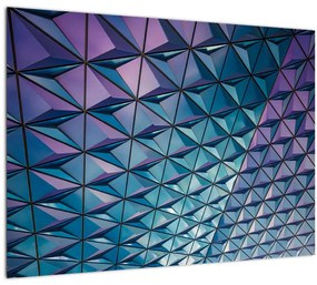 Tablou pe sticlă - structură colorată (70x50 cm)