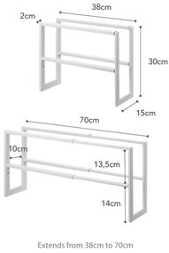 Pantofar alb telescopic din metal Line – YAMAZAKI