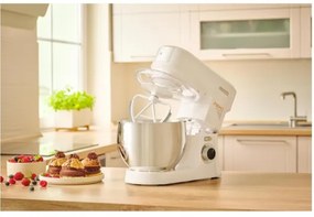 Sencor - Robot de bucătărie cu bol din oțel inoxidabil 1000W/230V alb