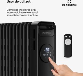 Klarstein Radiator cu ulei Thermaxx | 2500 W | 25 m² | 3 moduri | 7–35 °C | 44 cm x 64 cm