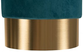 Puf/ Taburet tapitat Nano verde inchis ignifug
