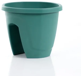 Ghiveci Emerald, 7.5 l, tratat UV, verde, polipropilena