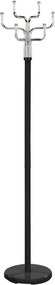 Cuier pom COSMIC, negru/crom, metal, 34x30x176 cm