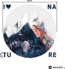 Autocolante de perete - Munții cu inscripție