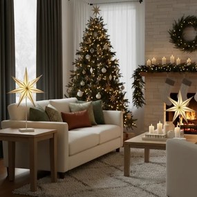 Brilagi - Stea LED de Crăciun, 66 x 40 cm, alimentare 3x AA