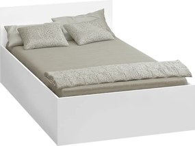 Pat cu somieră metalic şi spaţiu de depozitare, 120x200, alb, DOLI