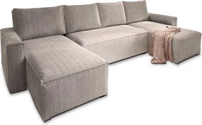 SET Canapea bej in forma de U SMART COSARO 295x140 cm II. calitate redusă