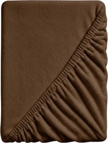 Cearsaf Cocolino microplus cu elastic SOFT 160x200 cm maro