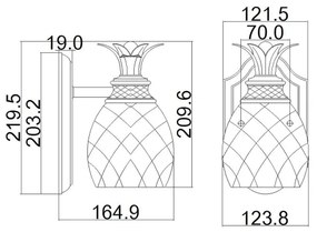 Aplică LED pentru baie PLANTATION 1xG9/3W/230V IP44 aurie Hinkley