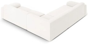 Colțar alb cu tapițerie din țesătură bouclé (cu colț variabil/în formă de ”L”) Molino – Micadoni Home