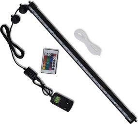 vidaXL Lampă cu LED pentru acvariu cu bule RGB 56,5 cm