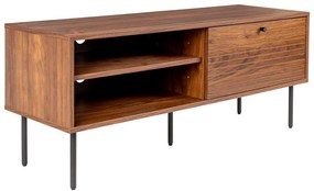 Comodă TV maro cu aspect de lemn de nuc 120x50x40 cm Stripes – White Label