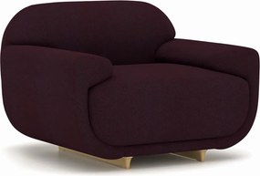 Fotoliu lemn masiv Viera Bergère, 105 × 105 × 75 cm