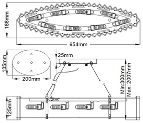 Lustră LED pentru baie Kichler KL-CRYSTAL-SKYE-ISLE CRYSTAL SKYE 8xG9/3W/230V IP44
