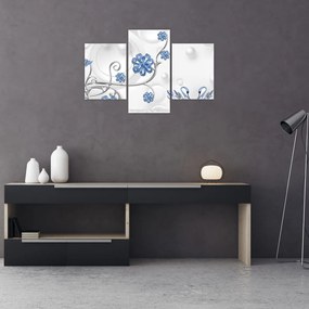 Tablou - Lebede albastre (90x60 cm)