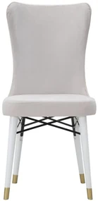 Mauro Ferretti Scaun Mimoza Crem Set 2Buc Cm 40X65X99