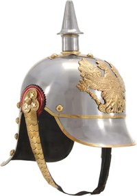 vidaXL Coif german prusac replică antichizată joc roluri argintiu oțel