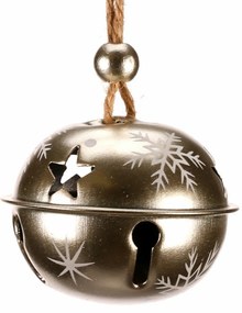 Set de clopoței de Crăciun pentru agățat, 12 buc.,metal, diametru 2 cm