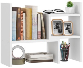 HOMCOM Raft de birou modular, organizator de birou multifuncțional, 2 piese, MDF, alb | Aosom Romania