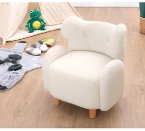 Fotoliu pentru copii TOBI, alb