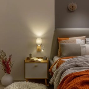 Lampă LED de perete Brilagi NUBILA WOOD 1xE27/25W/230V + LED/3W stejar/antracit