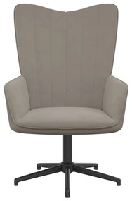 327699 vidaXL Scaun de relaxare, gri deschis, catifea