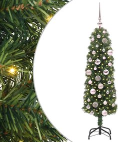 vidaXL Brad de Crăciun artificial Verde 120 cm PVC și oțel și plastic