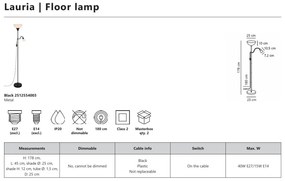 Lampadar, Lampa de Podea Lauria Negru