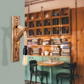 Aplica de perete EREBOS 1xE27/40W/230V maro