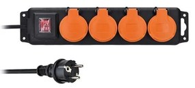 Solight PP334 - Prelungitor cu întrerupător 4Z 10m IP44
