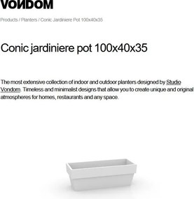 Set de 2 Jardiniere plante design decorativ exterior/interior CONIC JARDINIERE POT 100x40x35cm