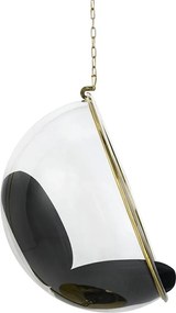 Balansoar, Scaun suspendat modern Ball Velvet auriu/ negru