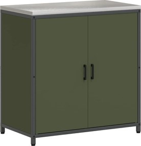 vidaXL Depozitare pentru bucătărie Verde măsliniu 60 x 50 x 92 cm Oțel