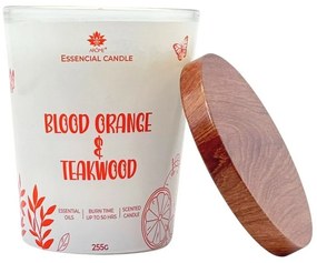 Lumânare Arome din sticlă cu capac metalic 255gBlood orange& Teakwood