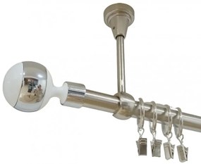 Galerie simpla prindere tavan kula alb 19 mm inox (Alege marime: 140 cm)