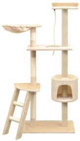 vidaXL Ansamblu pentru pisici, stâlpi cu funie de sisal, 150 cm, bej