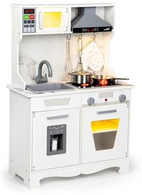 Bucătărie din lemn pentru copii cu efecte luminoase și sonore + accesorii