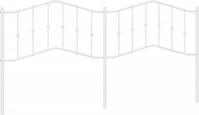 vidaXL Tăblie de pat de schimb metalică, alb, 200 cm