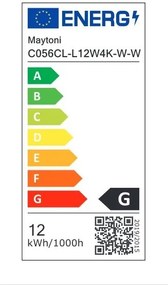 Plafoniera LED design tehnic Focus alb, 4000K