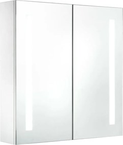 vidaXL Dulap de baie cu oglindă și LED, 60 x 14 x 62 cm