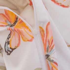 Lenjerie de pat din microfibra ORANGE BUTTERFLY alb Dimensiune lenjerie de pat: 2 buc 70 x 80 cm | 160 x 200 cm