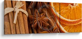 Tablou - Condimente parfumate (cu ceas) (90x30 cm)