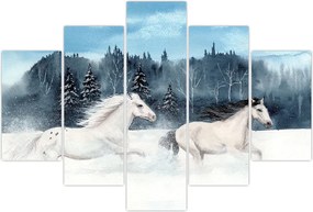 Tablou cu caii pictați (150x105 cm)